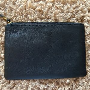 Madewell Black Leather Pouch Bag